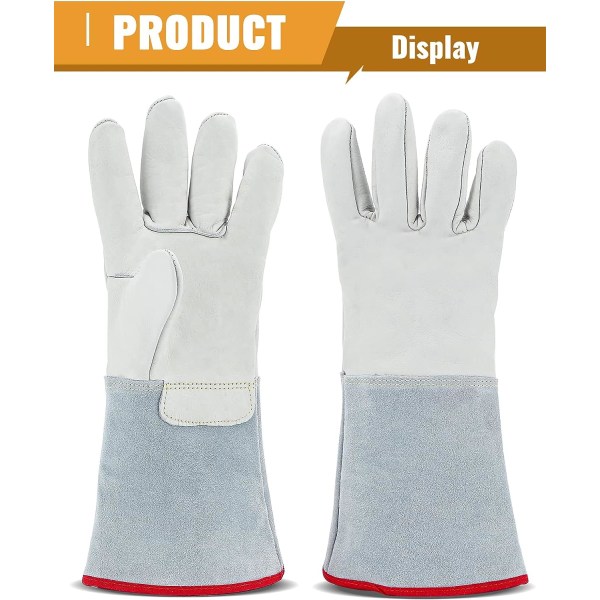 Cryogenic Gloves 14.2"/36cm Long Mid-arm LN2 Protective Gloves for Liquid Nitrogen/Dry Ice/Cold Storage