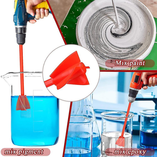 12 st Epoxyblandare Tillbehör För Borr Helix Färgblandare Återanvändbar Hartsblandare Färgrörare Borrfäste
