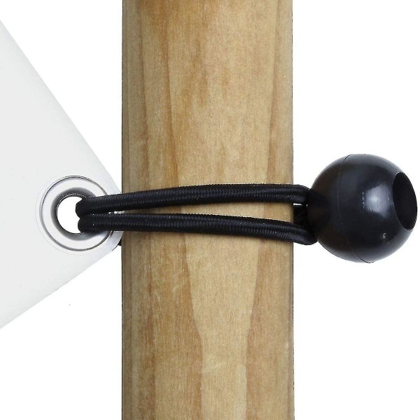 Ball Elastisk Snøre, Svart Elastisk Snøre Stropp For Presenninger, Teltet, Camping, 20 Stykker--