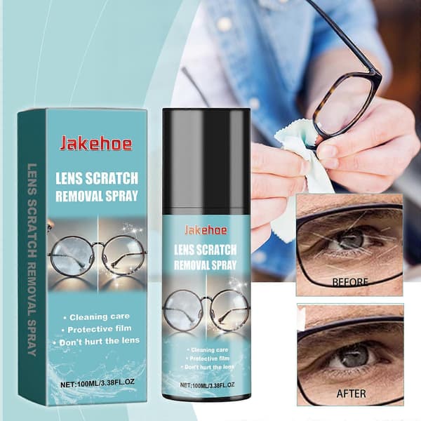 Linse ridsefjernelsesspray Multifunktionel brilleplejevæske Brillelinserensningsopløsning 1pcs