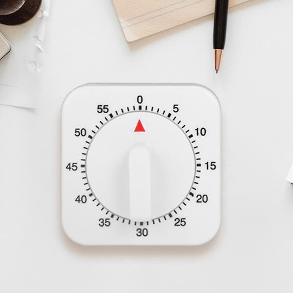 Kjøkken liten firkantet timer 60 minutter timer påminnelse mekanisk timer