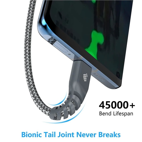 Stærkt USB-C opladnings- og datakabel med høj holdbarhed (1 m) til USB Type-C-kompatible enheder, herunder Apple iPad Pro 12,9\" 11\" 2022/2