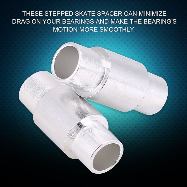 Inline Skates Spacer, Hjullagerspacers, 10 st Aluminium Inline Speed Spacer Lager Spacers För Standard Skate Hjul 8mm 6mm