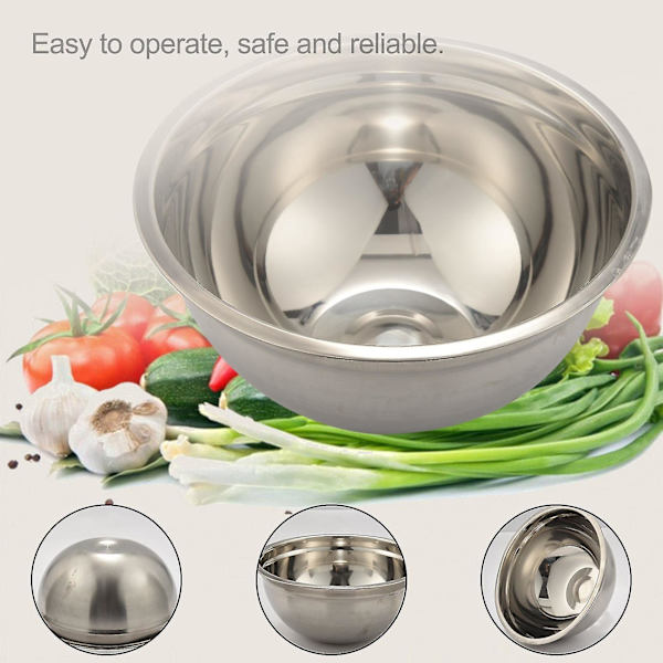 Less Steel Ng Bowl (sett med 5) Fruktsalatbolle Bollesett Kit Salatskål