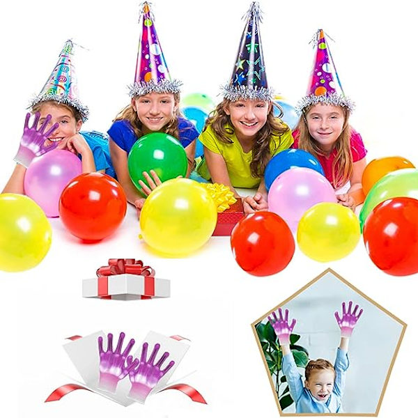 LED-hansker, lys opp hansker fingerlys fargerike blinkende LED-hansker barn kule leker til jul Halloween Clubbing Party