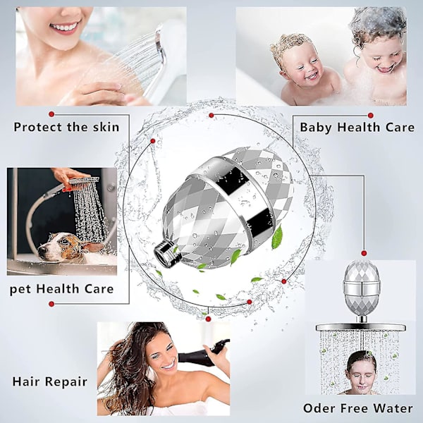 Filtre de douche anti-calcaire adoucisseur d'eau universel 15 jours efficace H