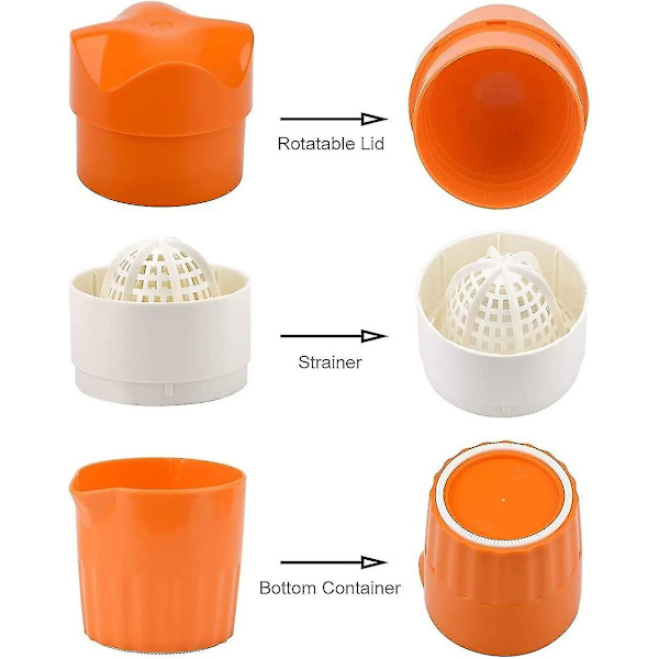 Tenta Kjøkken Manuell Juicer Frukt Sitron Lime Appelsinpresser - 16.5oz/500ml Beholder - For Tute - Juicer Kanne Perfekt For Barn