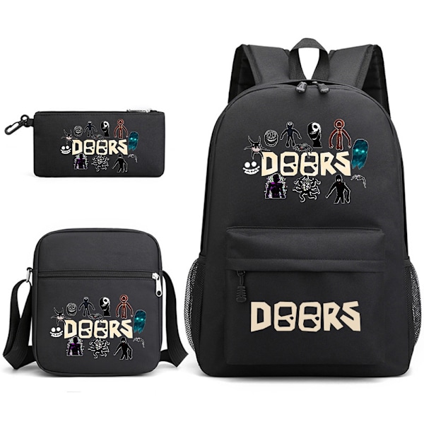 Doors Roblox Tre-delt Rygsæk Sort ~ 1 Tre-delt Sæt Tre-delt - Perfekt