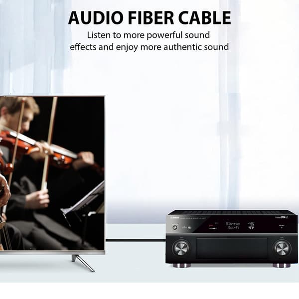 2m Mini 3.5mm Stik Digital Optisk Lydkabel Spdif Optisk Fiber