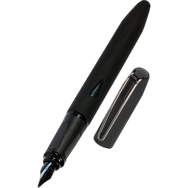 Fountain Pen Switch Plus, mustepatruuna täytekynä ja kosketuskynä, kiinteä iridium-kärki, keskikokoinen, kynäkärki tableteille ja Smartpho-tietokoneille