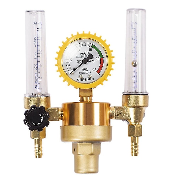 Argon Co2 Trykreduktionsventil Mig Tig Flow Meter Kontrolventil Svejsegasregulator Dobbelt Rør Bubbl