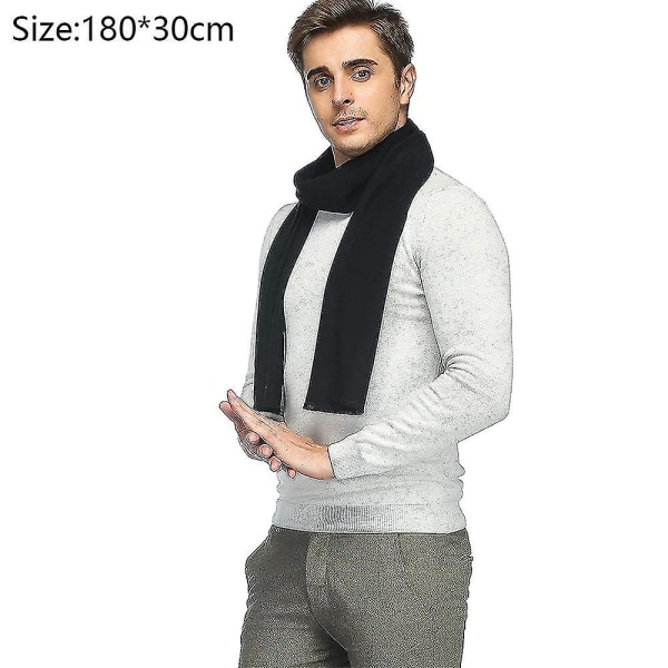 Klassisk vinter varm scarf för män - Poiltreewing lång mjuk franshalsduk