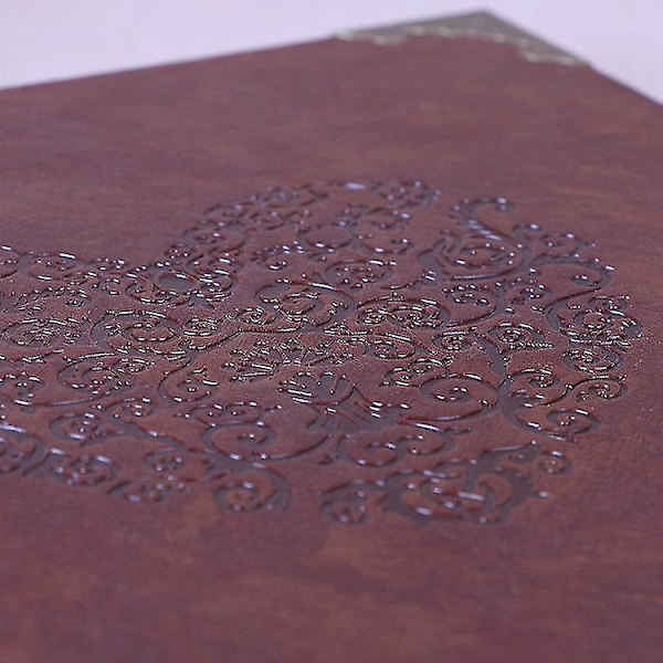 Bröllopsgästbok Album Scrapbook Vintage Syntetiskt Läder Personligt Scrapbook För Graduation Semester Jul Diy Keepsake Bok