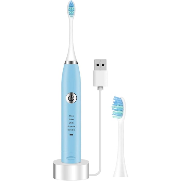 Elektrisk tandbørste, 5-trins smart tandbørste, el-tandbørster, hurtig opladning, el-elektronisk tandbørste 5 tilstande til kvinder M