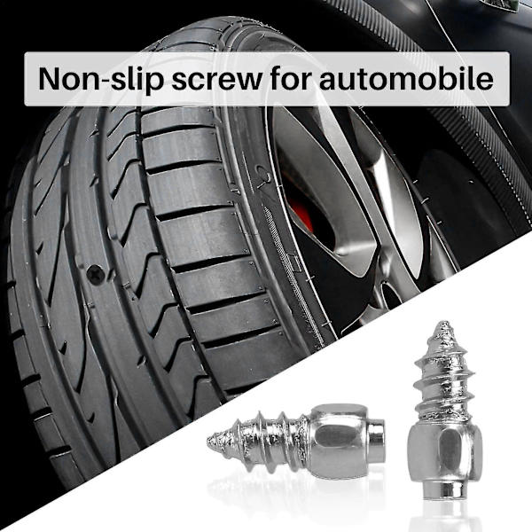 100 st skruvade dubb 9mm + 1 st borrhylsa, Auto Bil Suv Atv Antisladd Dubb Skruv Hjul Däck Snö T