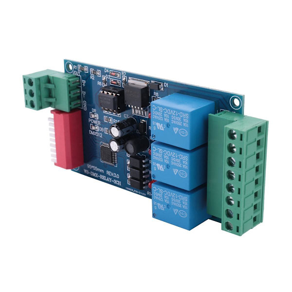 3-kanals 5A DMX512-styrd reläomkopplarkit DIY-omvandlare DMX-dimmerrelä