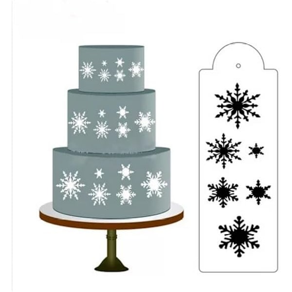 Lumikide sydänkakun koristelu stencilit mallit 4 kpl Kukka hääkakku muotit Cookie Fondant Jälkiruoka koristelu tarvikkeet