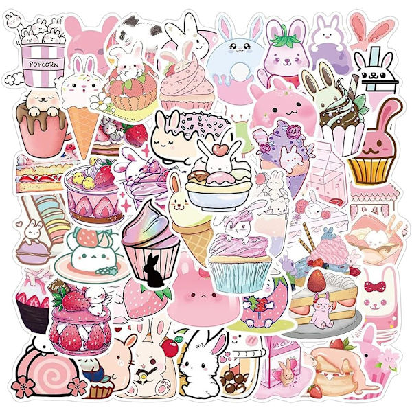 52 st söta dryck anime klistermärken estetiska Kawaii laptop gitarr bagage kylskåp telefon graffiti klistermärke dekal barn klassiska leksaker