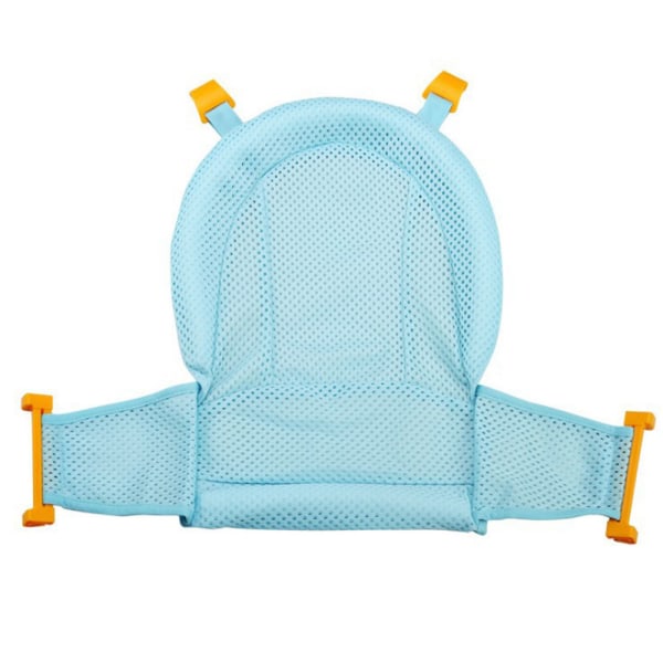 Baby Stödmatta för spädbarnsbadsits, justerbar Bekväm halkfri baby shower Sit Up Mesh-blått