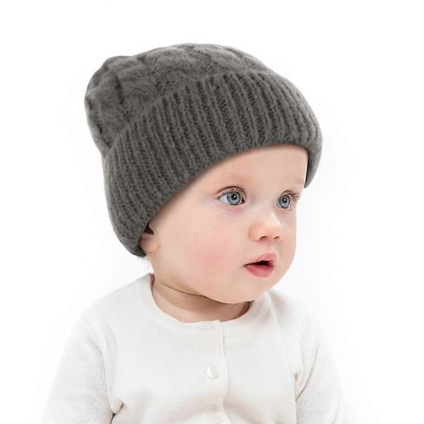 Baby Strikket Lue Høst Vinter Varm Barnelue Bonnet for 2-6 År Gamle Barn Nyfødte Jenter Gutter Gul