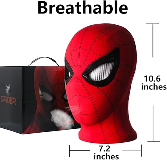 Mascara Spiderman Hodeplagg Cosplay Flyttende Øyne Elektronisk Maske Spider Man 1:1 Hakekontroll Elastiske Leker For Voksne Barn Gave