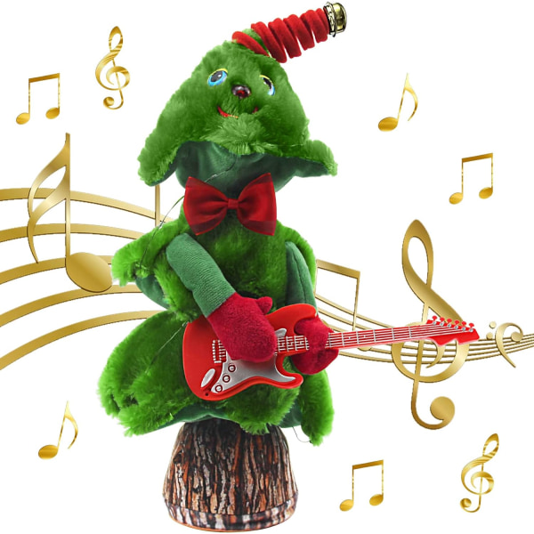 Syngende juletræ, dansende juletræ Spil på guitar og syng 8 julesange, juledansende legetøjsgave til børn & dekorationsfester