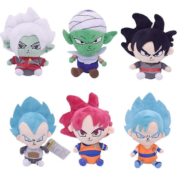 Dragon Ball Bil Dekor Anheng Plysj Leker Goku Super Sayian Blue Fylt Bick Vegeta Majin Buu Søt Plysjdukke Barnegaver Goku