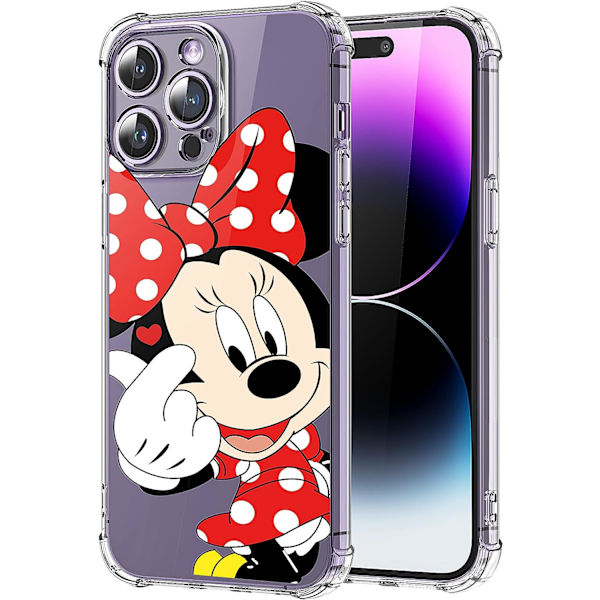 TPU-fodral för iPhone 14 Pro Max med söt tecknad kawaii-figur, rolig, unik design, moderiktigt, roligt, snyggt, mjukt fodral (hjärta mini)