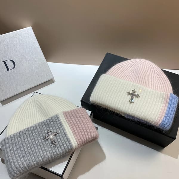 Brand Cross Høst Vinter Hårforlengelse Vinterlue Varme Beanies Lue Casual Kvinner Solid Voksen Kashmir Strikket Beanie Lue Camel