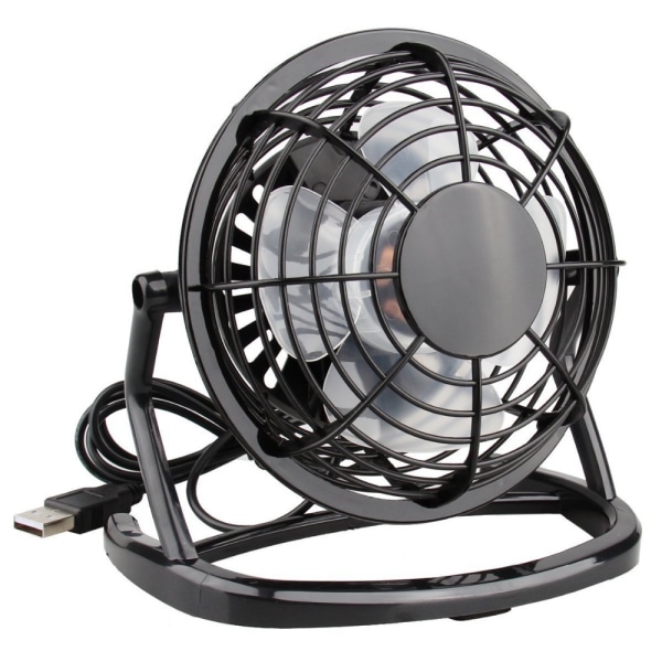 USB fan - table fan fan - ideal for the desk including on-off switch - in black