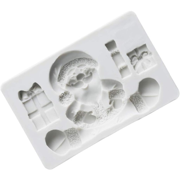 3D Joulupukki Silikonimuotti Fondant Suklaamassa Fondant Kakunkoristeluvälineet
