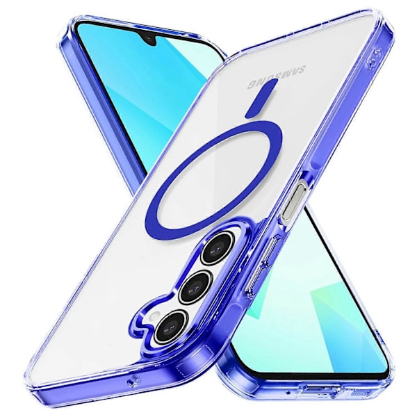 For Samsung Galaxy A16 4G 5G Deksel Kompatibelt med MagSafe TPU PC Gjennomsiktig Telefondeksel - Grønn Multicolor Blue