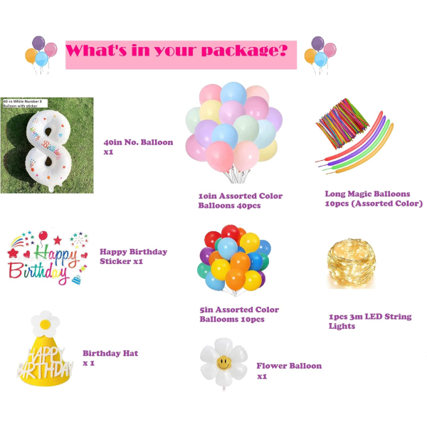 65st set jätte vit nummer ett ballong för första födelsedagen - 40 tums nummer 8 ballong | Första födelsedagsballonger