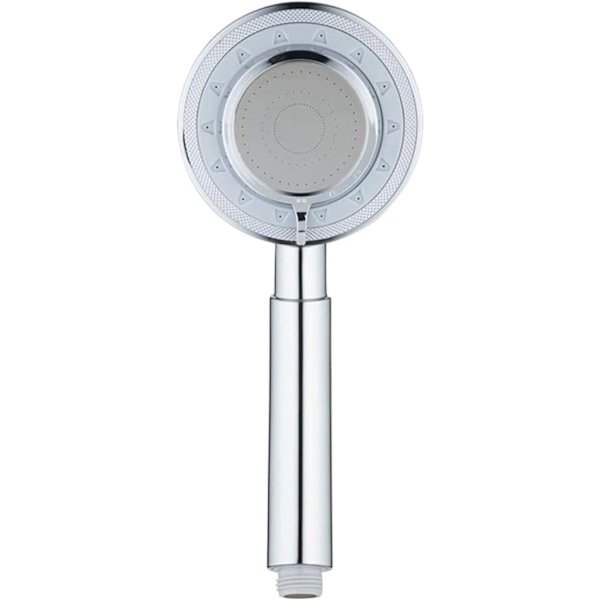 Duschhuvud Anti Kalk Duschhuvud Aluminium Metall Handhållen Instrument Hög Temperatur Duschhuvud-24*10*3cm_silver