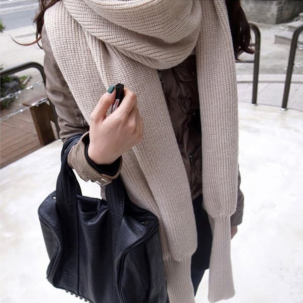 Hold deg varm med stil Europeisk Vinter Dame Langt Skjerf U