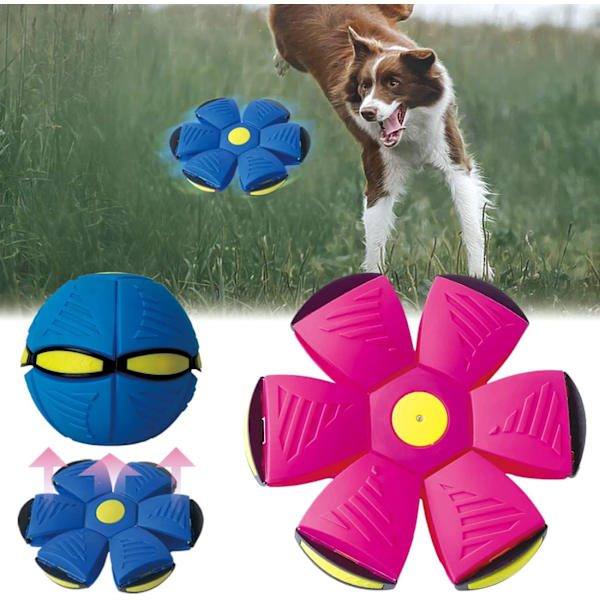 2 stk. kæledyr legetøj frisbee bold, frisbee bold hundelegetøj med 3 lys til interaktive hunde, katte, børns fodbolde, udendørs spil, campingspil