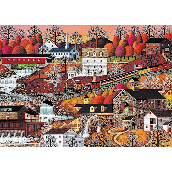 Charles Wysocki - Waterfall Valley - 500 palan suuri palapeli