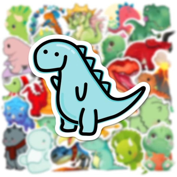 50 stk. Cartoon Cute Dinosaur Animal Graffiti Sticker Dekoration Notebook Computer Guitar Bagage DIY Tynde Vandtætte Stickers