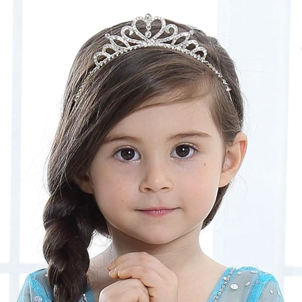 Flickor Princess Crystal Tiara Crown för födelsedagsfest