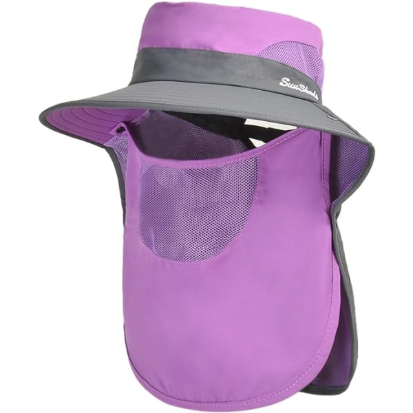 Hästsvans för kvinnor sommarsol UV-skyddsmössa Vikbar boniehatt med bred brätte för strandsafarifiske