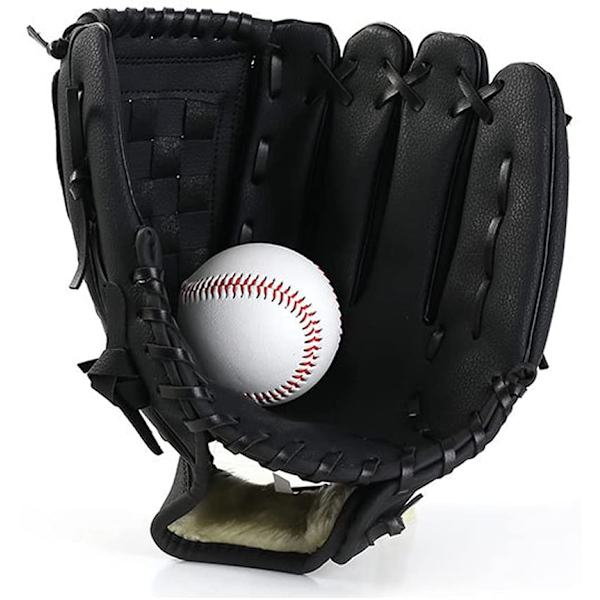 Baseballhandske och boll för barn, ungdomar, vuxna, softball, tee ball, träning, vänster/höger handske med mjuk boll