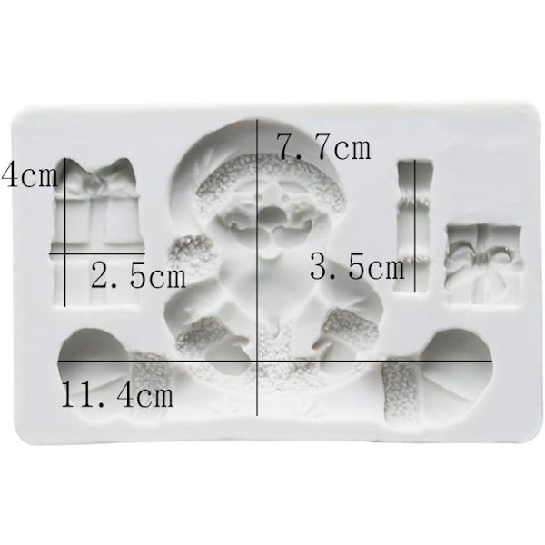 3D Joulupukki Silikonimuotti Fondant Suklaamassa Fondant Kakunkoristeluvälineet