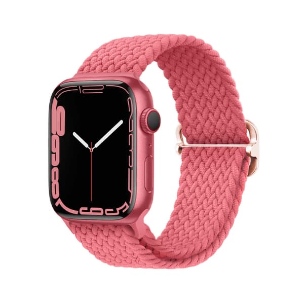 Punottu ranneke Apple Watch 42/44/45 mm Pinkki M 32 2-Pack