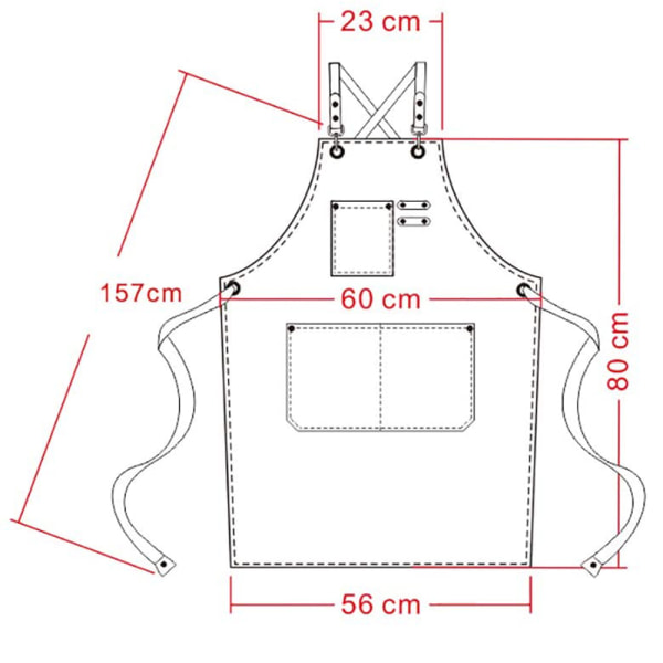 Kokkeforkle, vannavstøtende bomullslerret kryssrygg justerbart forkle, denim bib forkle, justerbare jeanforklær med lomme