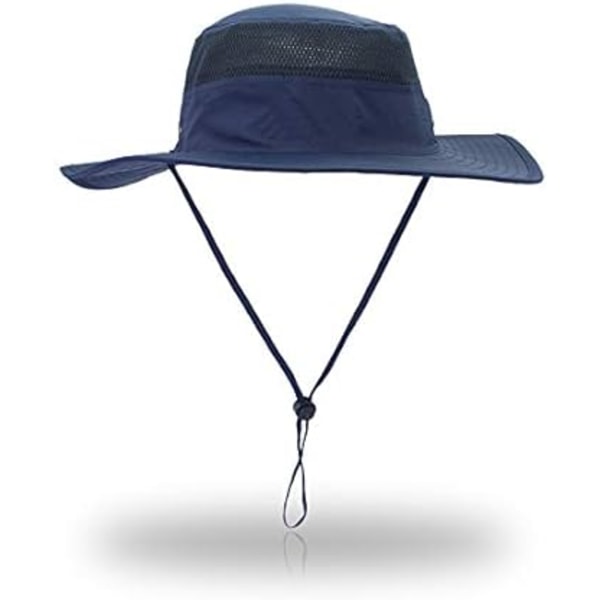 Fiskehattar Vindtät UPF50+ UV-skydd Bucket Beach Mesh Solhatt 56-61cm