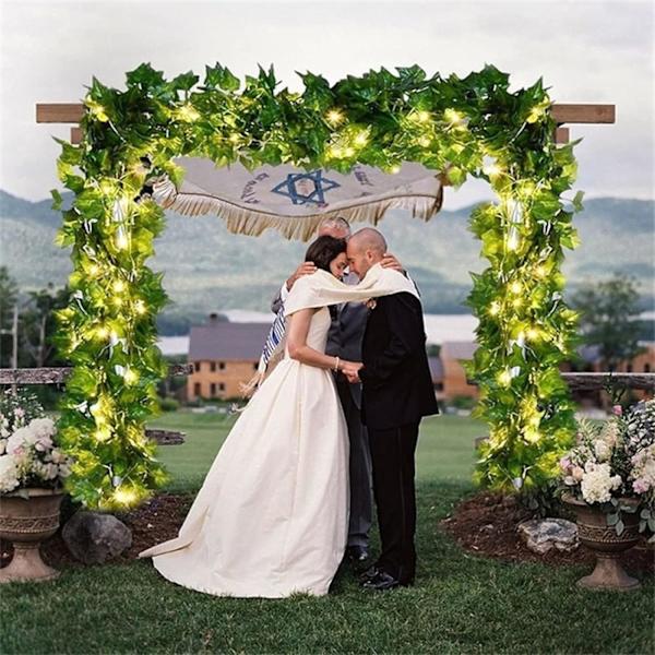 Utomhuslampor Sol Ivy Fairy String Lights Konstgjorda Glaslampor Garland Grön Feam Vine Utomhusljus -10M 100leds