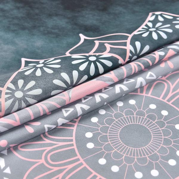 Mandala Gobelin Grå Rosa Gobelin Hippie Bohème Blomster Gobeliner Veggteppe for Rom Soverom