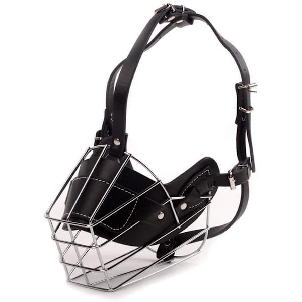 Super Metal Muzzle Hunde Mundkurv Læder Mundkurv Til Store Hunde Bid Og Tryghedsfølelse Til De Fleste Hunde-L