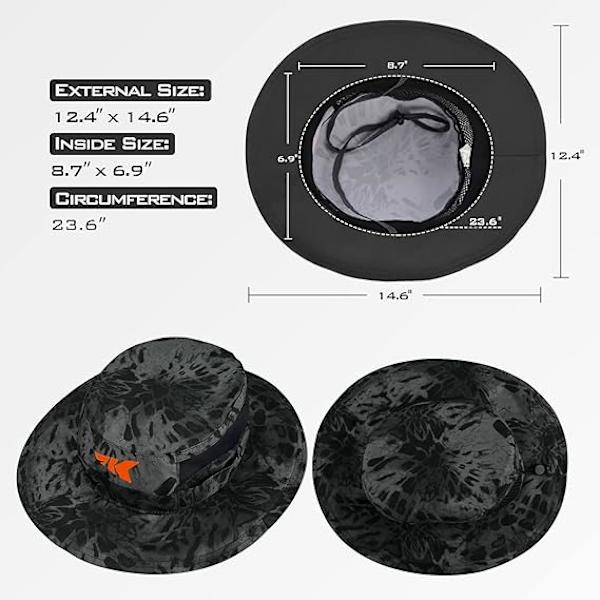 Sol Armis UPF 51 Boonie Hat - Solhat med solbeskyttelse, fiskehat, strand- og vandreturshat, padle-, ro- og kajakhat