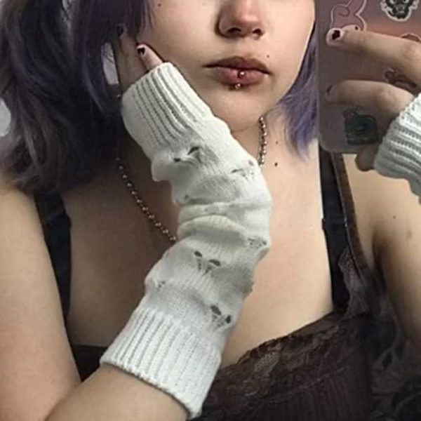 Grunge Handsker Fairy Grunge Tilbehør Ripped Handske Hæklede Handsker Grunge Tøj Fairy Grunge Æstetik